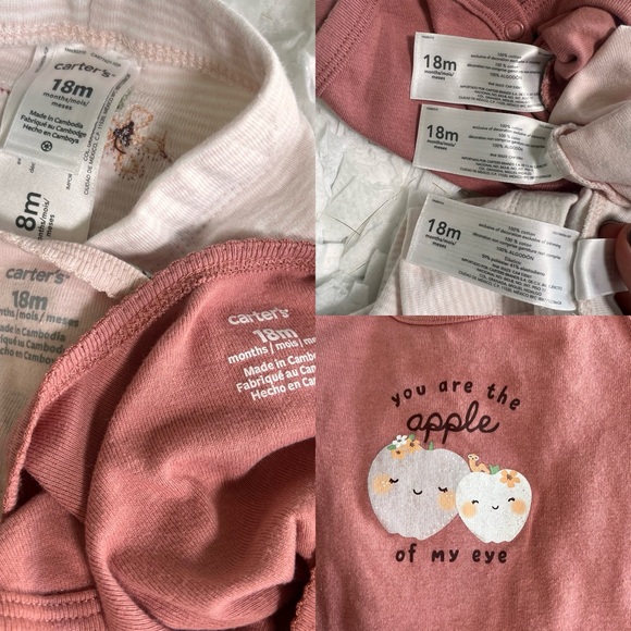 Baby 3-Piece Apple Little Character Set SIZE 18 MONTHS - Picture 15 of 15